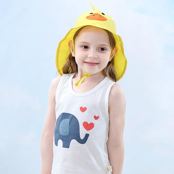 Lightweight Girl Boy Childrens Sun Hats UPF 50+ UV Proof  Long Flap 43cm Quick Dry