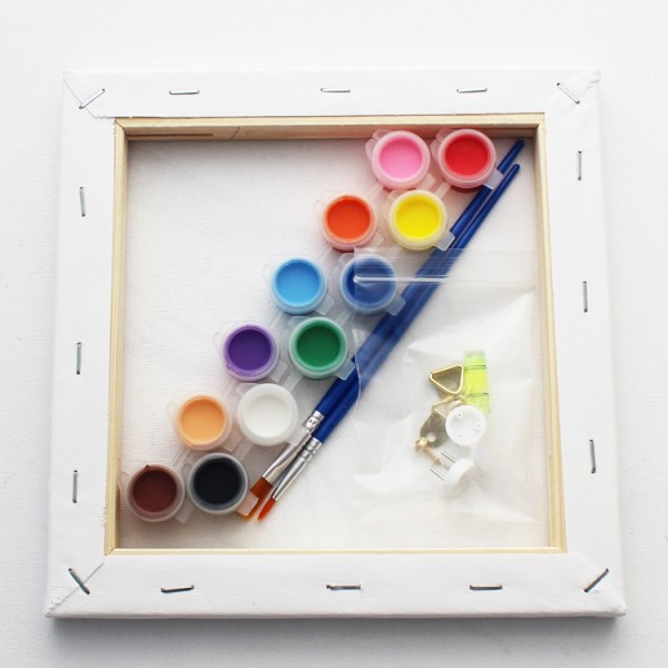 factory price wholesale printing stretched canvas with watercolor set for kids