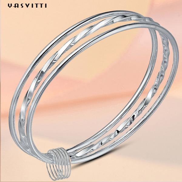 SGS браслета Bangle Boho Кристл родия браслета Кристл серебра 23g круга 5.8cm