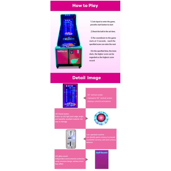 Hot Hoops Баскетбольный игровой автомат Симулятор Уличный баскетбол Аркадная электронная стрельба