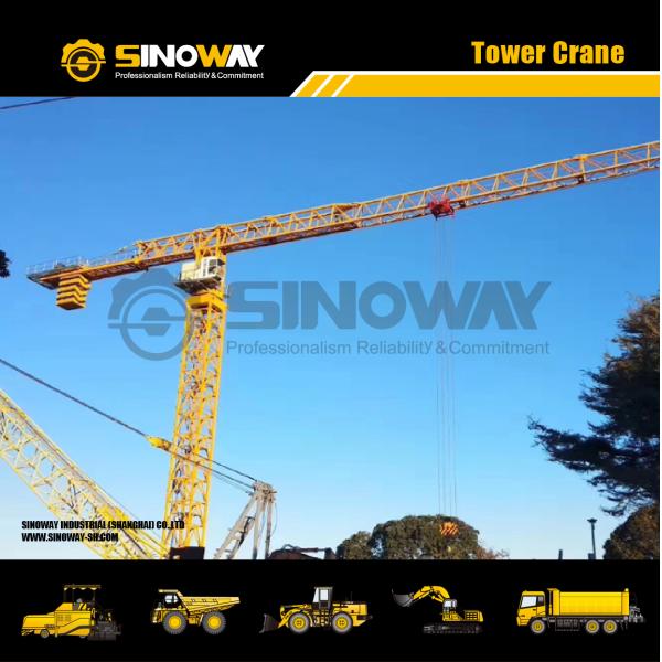 Construction Topkit Tower , Crane Flat Head Tower Crane 25ton Rated Lifting Capacity