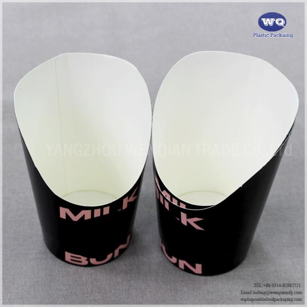 Custom Printed Paper Potato Fries Paper Box Disposable,Take-Out Portable Paper Popcorn Boxes Custom Printed Food Cups