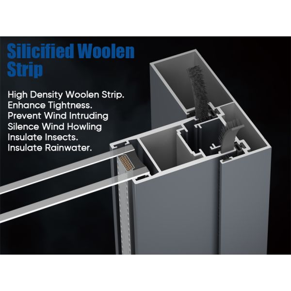 Thermal Break Design Aluminum Horizontal Double Glazed Sliding Windows