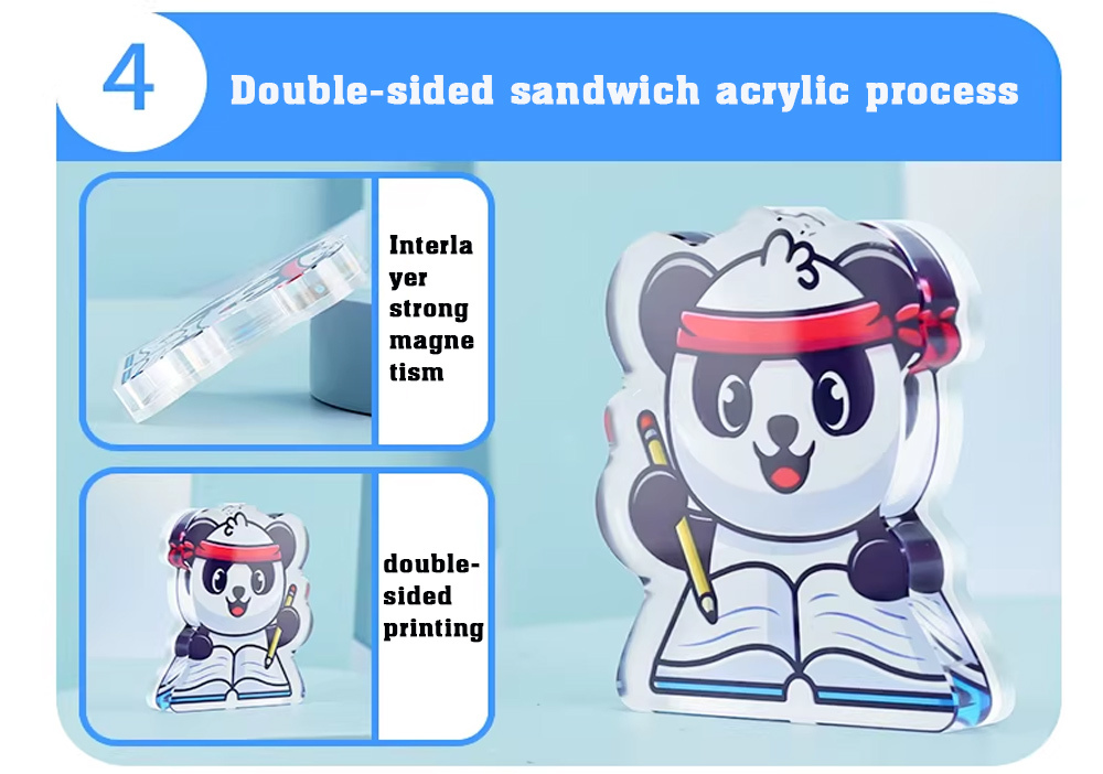 Custom High-Transparency Acrylic Refrigerator Sticker with Strong Magnetic Design and Customizable Size and Shape