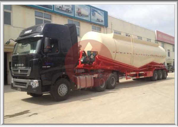 28000kgs Dry Bulk Trailer Pressure Resistant ,  Cement Tanker Trailer Superior Balanced