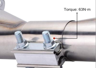 Preformed 304 Stainless Steel Exhaust Parts 3 Lap Joint Band Clamp