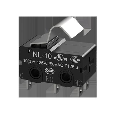 NNC Waterproof Microswitch NL-10W55-F2-SZ 10A with simulated roller lever High-Speed and Accurate Switch for Industrial Automation