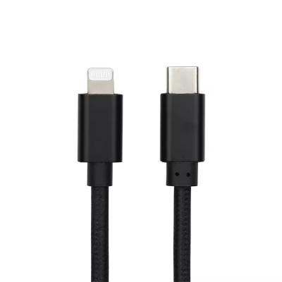 Black USB 2.0 Cable Type-C To Lightning Fast Charging Apple Data Cable 2m 3 Meter
