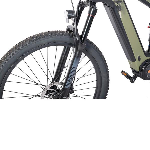 Disc Brake 26'' Ebike with 750W Carbon Fiber Frame and Air Suspension Front Fork by DOMANCA