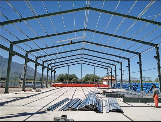 Anti Corrosion Paint Modern Easy To Assemble Prefabricated Steel Workshop For Warehouses