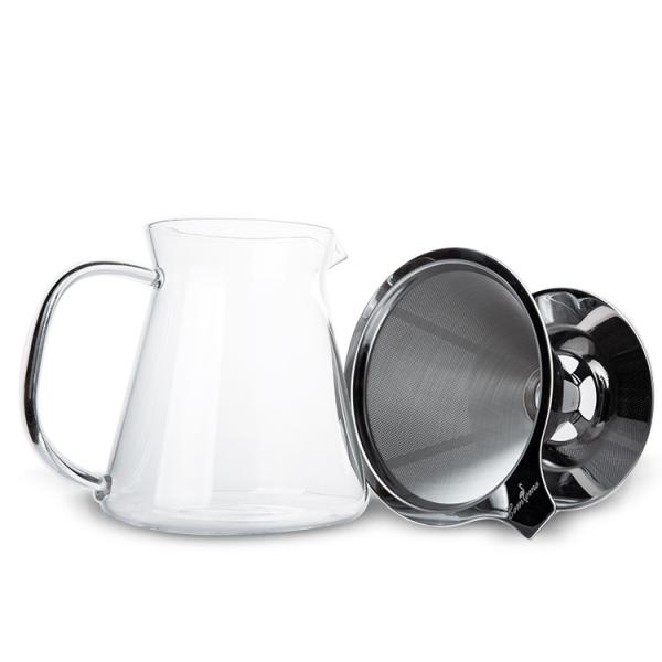 Home Usage wholesale Unique Factory Glass Hand Flush the coffee pot