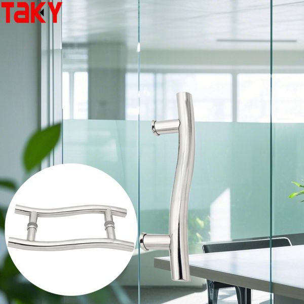 S Shaped Sliding Glass Shower Door Handle Stainless Steel Shower Door Pull Handle