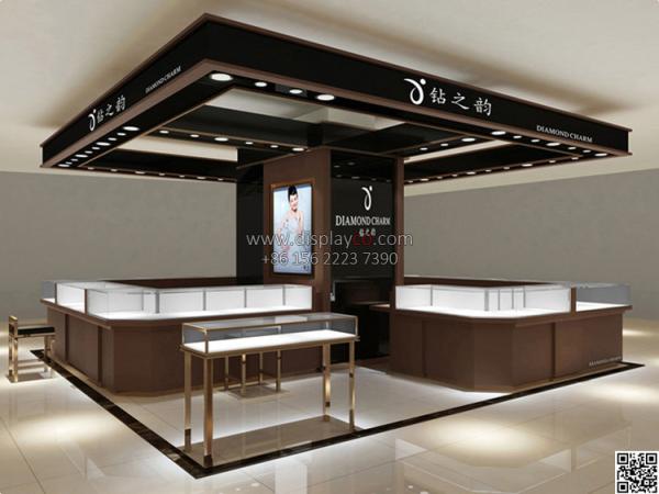 Luxurious free original design jewelry display showcase jewelry kiosk