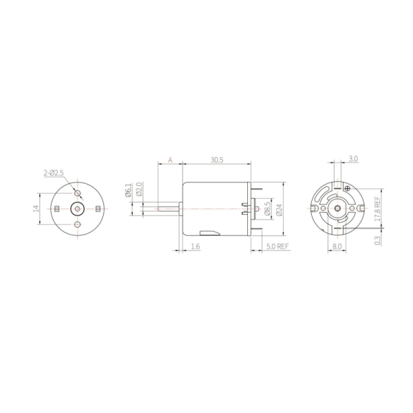 24mm Carbon Brush DC Motor RC-280SA Series | 13500-27500 RPM | 3V-18V Multi-Voltage | Factory Direct OEM/ODM