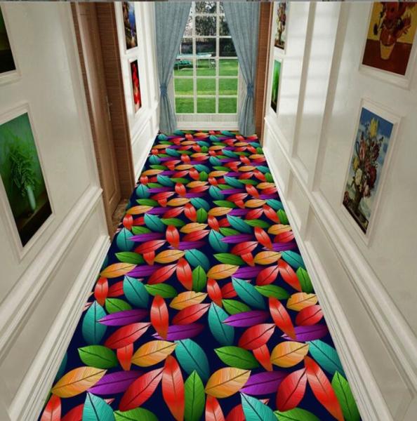 Plants And Flowers Commercial Floor Mat Entrance Corridor Stairway Hotel Mat