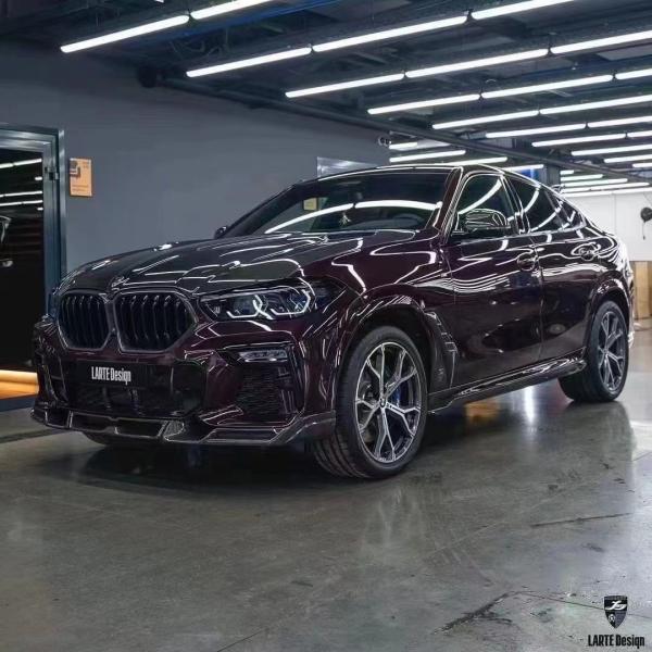 Auto Parts for BMW X6M F96 Carbon Fiber Body Kit X6M F96 Upgraded LARTE Design Style Front Shovel Diffuser Spoiler Body Kit