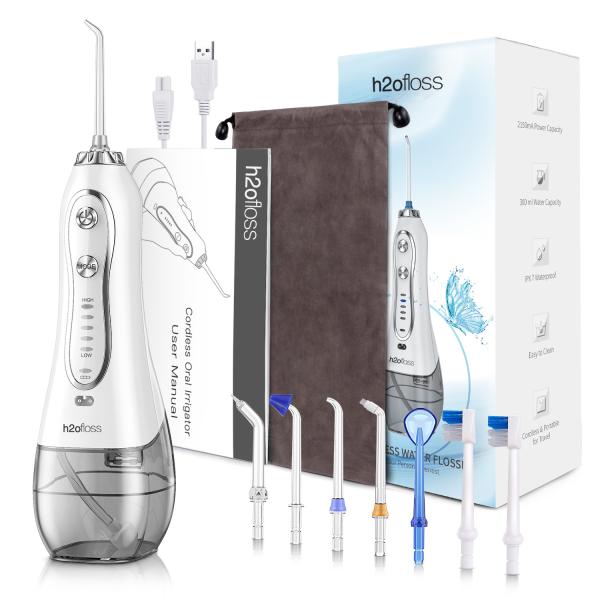 Picaretas a pilhas da água do agregado familiar, flosser IPX7 dental sem corda