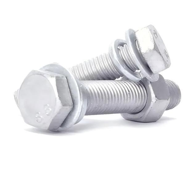 Ultra High Corrosion Resistance Hot-Dip Galvanized Hex Head Bolts with Plain Washers，Spring Washers and Hex Nut Used for Photovoltaic, Wind,  Ultra