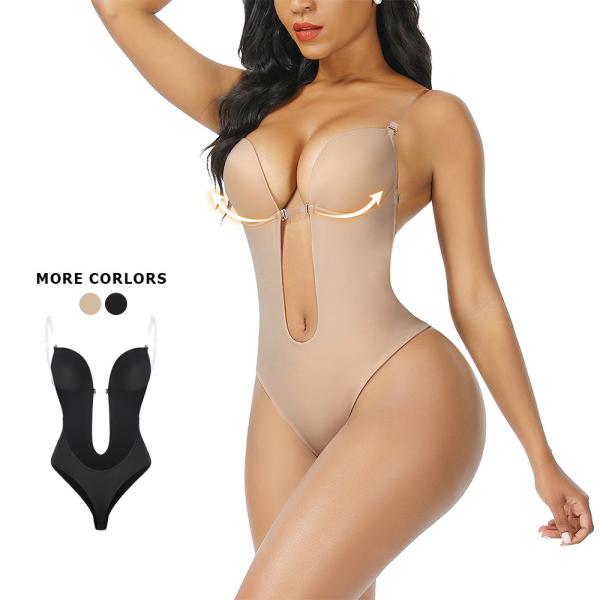 Open Crotchless Backless Shapers Thong HEXIN Invisible Bra for Women's Waist Slimming