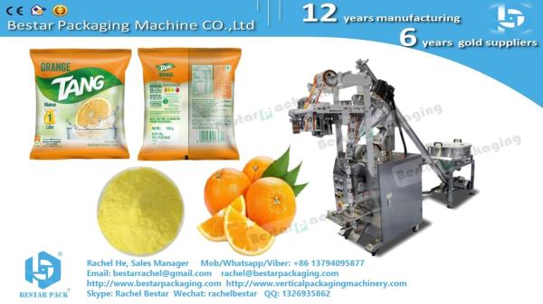 Automatic packing machine for milk powder 25g 3 sides sealing sachet with easy tear notch BSTV-160F