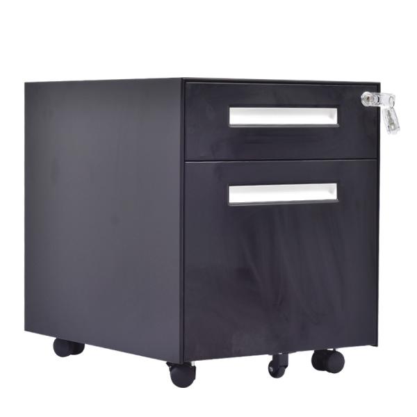 Steel 2 Drawer Mobile Pedestal Anti Dumping Assembly Structure
