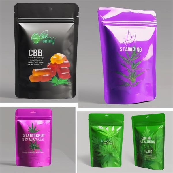 3.5g mylar Weed Packaging Bag Child Resistant Zipper For Edible Food With Recyclable PE