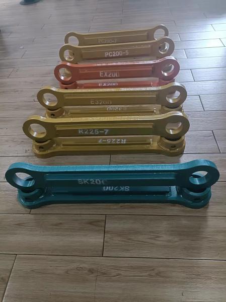 Yellow Excavator Track Link 3-Piece Forged Heat Treated Smooth