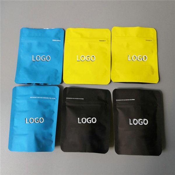 Child Proof Resistant Smell Proof Mylar Zip Lock Bags 3.5g 7g 14g 28g