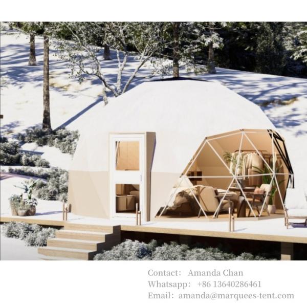 Econômico Customized Outdoor Hotel Luxury Dome House Glamping Round Dome Tent For Trade Show