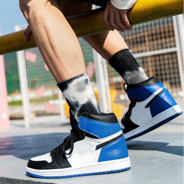 Summer 2023 Custom Tie-Dye Technology Running Mid-Calf Socks for UNISEX EU size 37-44