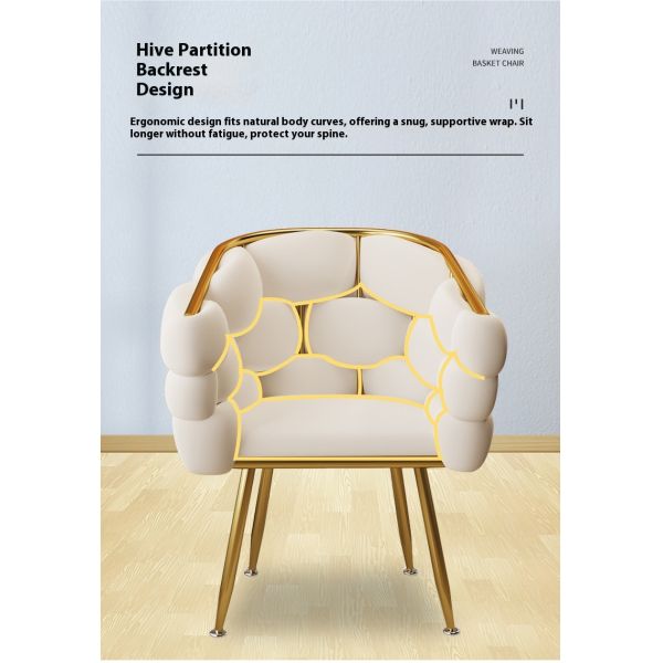 Modern Minimalist Style Single Dressing Lounge Chair for Living Room and Bedroom Accent Furniture Sofa