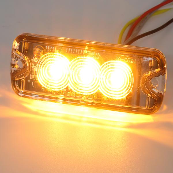Flash Strobe Lights 12V 24V LED Amber Strobe Warning Lighting For Trucks R10 R65