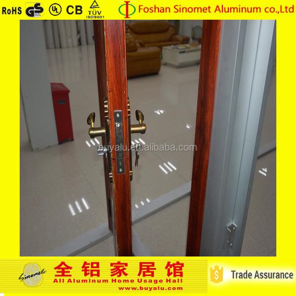 Waterproof Aluminum Room Door Interior Painting Surface  Bathroom Door