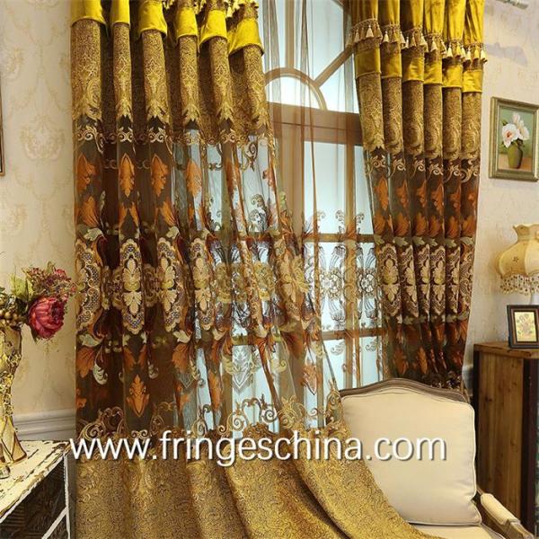 European Style Home Textile Blackout Jacquard Embroidery Window Curtain