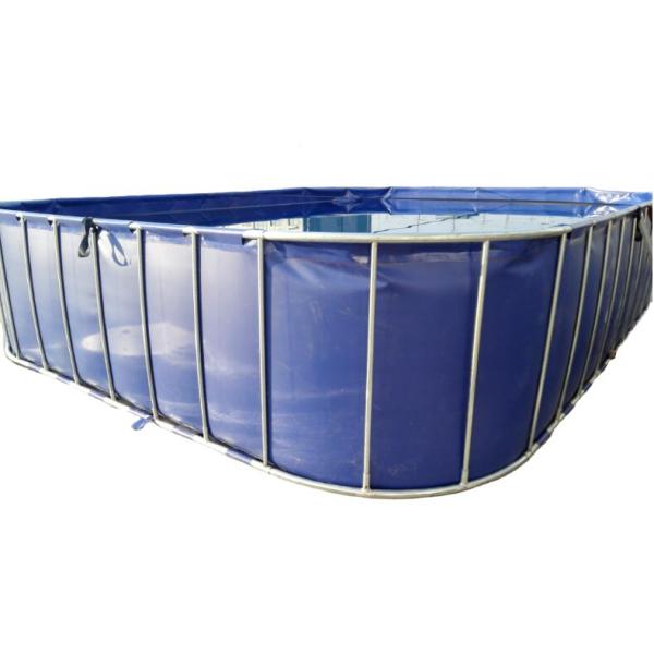 Противоультрафиолетовый 20000L квадратный гибкий РПВХ рыбоводный бак складной рыбный бак наружный рыбный пруд