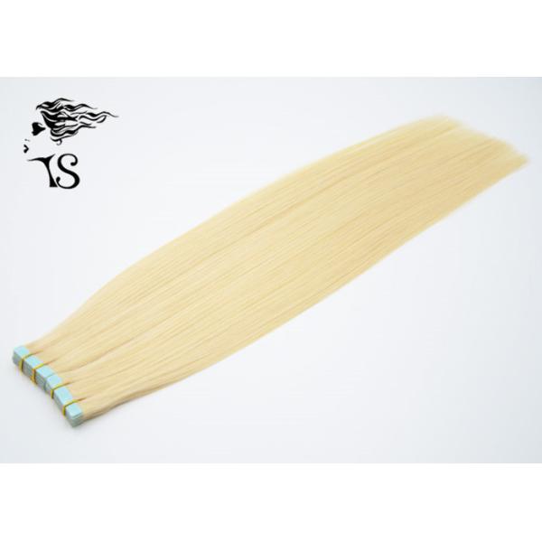 100% Indian Virgin Remy Tape In Hair Extensions Long Silky Straight Blonde 613