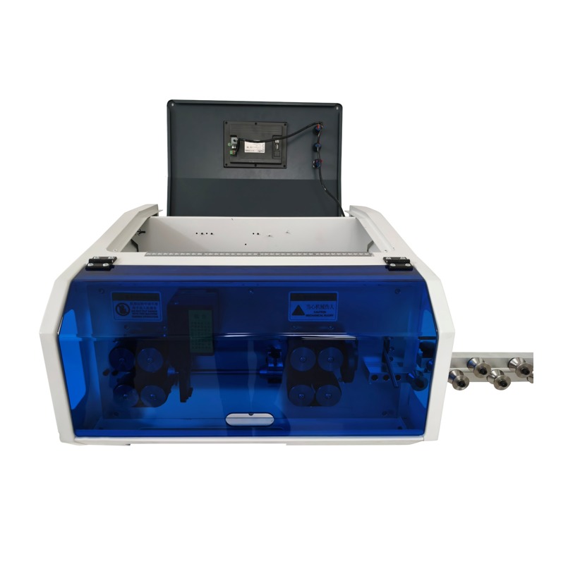 Electric Industrial 7 Inch PLC Fully Automatic Small Cable Strip and Cut Machine 1.5mm²-35mm² Wire Size Splitting Machinery