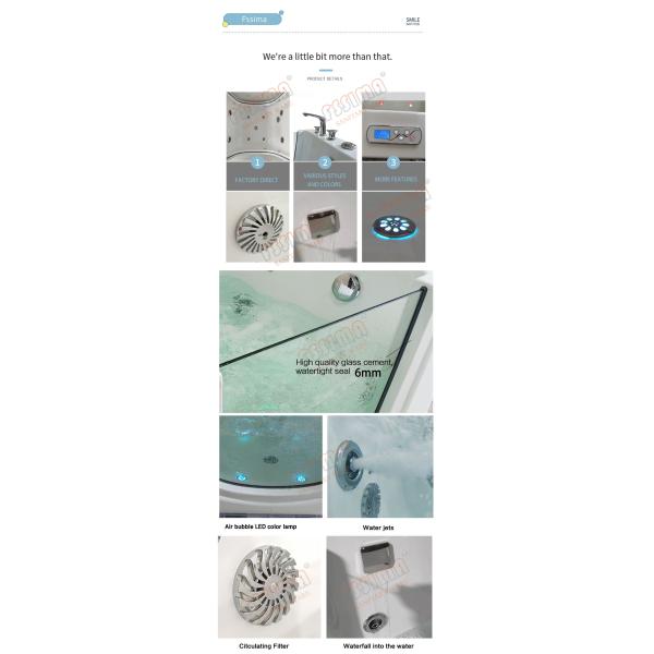 Thermostat Hydrotherapy Infant Whirlpool Tub Combo Massage With Shower Handle