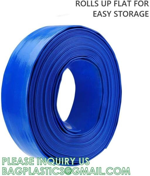 PVC Lay Flat Pump Discharge Hose With Aluminum Camlock C & E Fittings, Cam Lock Fitting Type F included, Heavy Duty
