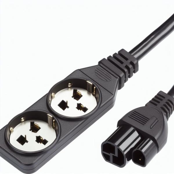 Outlet Y Splitter Power Socket Extension Cable C20 Male To 2X C13 Female Connector 0.75Mm 1.0Mm