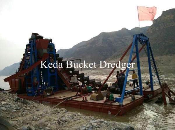 15.2m/Min Bucket Chain Dredger river gold dredging sand mining machine