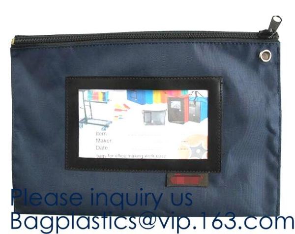 Secure Deposit Utility Zipper Coin Bag Small Makeup Pouch Promotional Zipper Custom Bank Deposit Bag, bagease, bagplasti