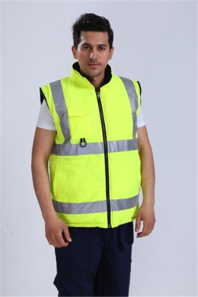 7 In 1 OEM Hivis Winter Work Jacket , 300D Oxford Hi Vis Heavy Duty Work Coats