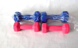 red green ,pink ,purple .,black ,blue vinyl dipping dumbbell for children ,women excerices