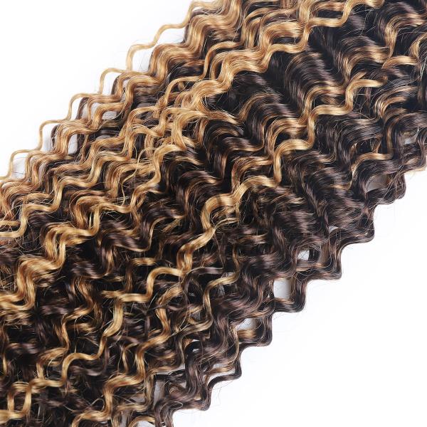 #P4/27 Kinky Curly Remy Human Hair Bundles Sew In Weave Bundles Brazilian Bundle Deals