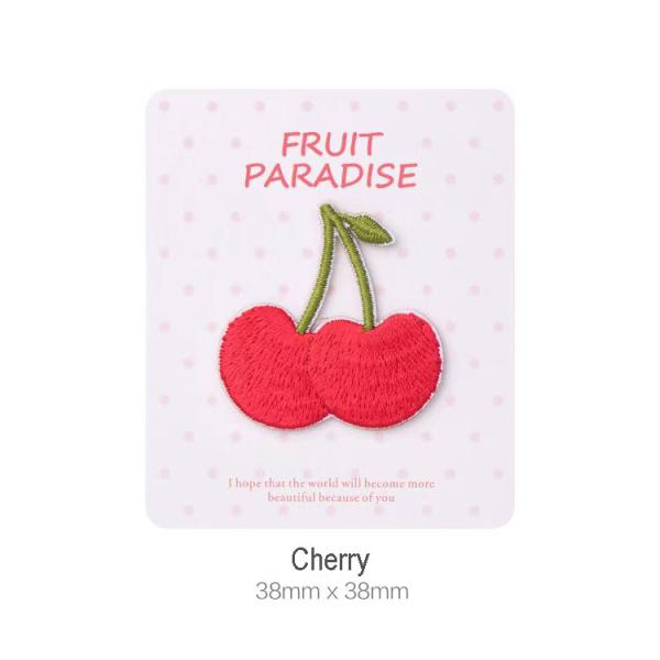 Spread Beauty Iron-On  Patches Charm Hand-Embroidered Cherries Personalized Text & Pattern Options