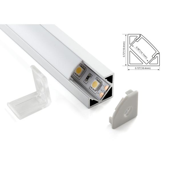 LED Linear lighting Aluminum profile decoration for corner milky cover