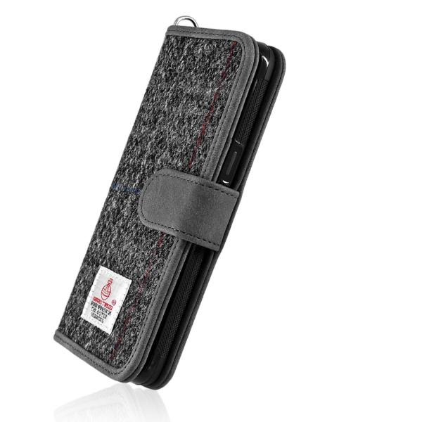 Flip Harris Tweed Phone Case , Galaxy S8 Leather Phone Case 5.8 Inch Green Color