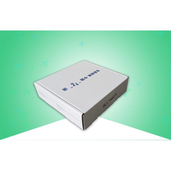 Коробки рифленой коробки бумажные упаковывая для стекла с пластиковой ручкой