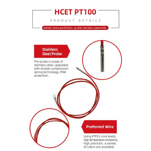 Medical Grade PT100 Temperature Sensor Probe High Sensitivity Monitor OEM